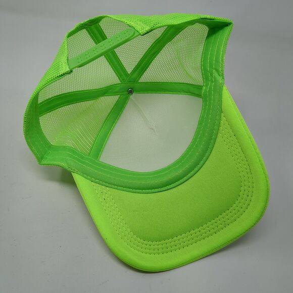 Rainbow Flower Patch Snapback Trucker Hat Green OSFA Adjustable Mesh Back - Picture 6 of 7